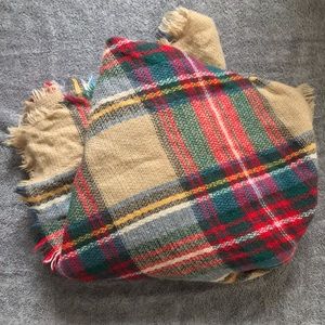 fall plaid blanket scarf